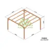 Image de Pergola en bois lamellé-collé lille 400 x 400 cm - maderland