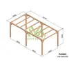Image de Pergola en bois lamellé-collé lille 600 x 300 cm - maderland
