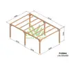 Image de Pergola en bois lamellé-collé lille 600 x 400 cm - maderland