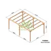 Image de Pergola en bois lamellé-collé brest 600 x 400 cm - maderland