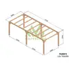 Image de Pergola en bois lamellé-collé lille 700 x 300 cm - maderland