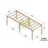 Image de Pergola en bois lamellé-collé lille 800 x 300 cm - maderland