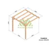Image de Pergola adossée en lamellé-collé amiens 300 x 300 cm - maderland