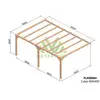 Image de Pergola adossée en lamellé-collée calais 600 x 400 cm - mardeland