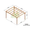 Image de Pergola en bois lamellé-collé marseille 500 x 400 cm - maderland