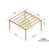 Image de Pergola en bois lamellé-collé marseille 500 x 500 cm - maderland
