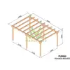 Image de Pergola en bois lamellé-collé marseille 600 x 400 cm - maderland