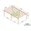 Image de Pergola en bois lamellé-collé marseille 800 x 500 cm - maderland