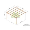 Image de Pergola adossée en bois massif narbonne 420 x 420 cm - maderland