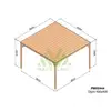 Image de Pergola en bois dijon avec toit 400 x 400 cm - maderland