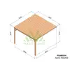 Image de Pergola adossée en bois reims 400 x 400 cm - maderland