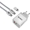 Image de Chargeur Mural Ultra Rapide Subblim 2xusb Pd25w + Qc3.0 + Cable Lightning C Vers Cy Blanc