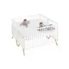 Image de Lot de 2 lits bébé 60x120 cm évolutifs pour jumeaux Nuru. De la naissance de vos jumeaux jusqu'à leurs 3 ans. Avec des normes européennes et une peinture non toxique