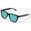 Image de Lunettes Hawkers One Raw noir mat avec verres polarisés vert turquoise