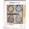 Image de MAGIC STUDIO Set de maquillage yeux 5 pièces - 4 ombres à paupières pailletées + crayon eyeliner noir - Look parfait