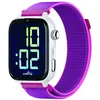 Image de SaveFamily SaveWatch Plus 2 Montre pour Enfant GPS Appels Whatsapp App Store - Cadran Blanc et Bracelet en Tissu Framboise