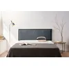 Image de Tête De Lit Tapisée Modena Aqualine 145x55x8 Cm - Gris Foncé - Moonia