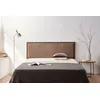 Image de Tête De Lit Tapisée Modena Aqualine 160x55x8 Cm - Chocolat - Moonia