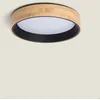 Image de Plafonnier LED Rond Bois et Aluminium 30W CCT Sélectionnable Dari Ø570 mm Noir