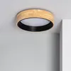 Image de Plafonnier LED Rond Bois 15W CCT Sélectionnable Dari Ø370 mm - TECHBREY - Noir