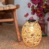 Image de Lampe à Poser LED Extérieure Solaire Rotin Baihar Naturel