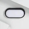 Image de Plafonnier LED Extérieur Ovale 25W Black IP65 98x198 mm 3000K Blanc chaud