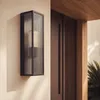 Image de Applique Murale Extérieure Métal et Verre Taiga Noir