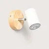 Image de Plafonnier Orientable Bois 1 Spot Olmo Blanc
