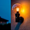 Image de Applique Murale Extérieure Acier Inoxydable avec Détecteur PIR Optic Noir