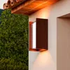 Image de Applique murale extérieur LED à double diffuseur sélectionnable Lysandra 12 W en aluminium CCT Sélectionnable Rouille