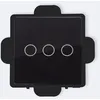 Image de Interrupteur Tactile Triple Modern Noir