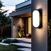 Image de Plafonnier LED Extérieur Ovale 15W Black IP65 85x173 mm 3000K Blanc chaud