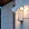 Image de Applique Murale Extérieure LED 12W Aluminium avec Détecteur de Mouvement PIR Abel 2 Spots Blanc