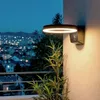 Image de Applique Murale Extérieure Solaire LED 5W Aluminium avec Détecteur de Mouvement Aris Noir