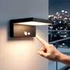 Image de Applique Murale Extérieure Solaire LED Aluminium Bran Noir