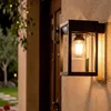 Image de Applique Murale Extérieure Solaire LED 2W Aluminium Devah avec Détecteur de Mouvement Noir