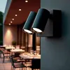Image de Applique Murale Extérieure LED 18W Aluminium CCT Sélectionnable Deux Spots Kuriya Anthracite