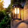 Image de Applique Murale Extérieure Solaire LED 2W Aluminium avec Détecteur de Mouvement Eneko Noir