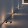 Image de Balise Extérieure LED 2W Carrée Encastrable Mur Resbel Noir
