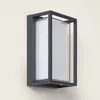 Image de Applique murale extérieur LED à double diffuseur sélectionnable Calysta 12 W en aluminium CCT Sélectionnable Anthracite