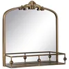 Image de Miroir Mural Doré Verre Fer 54 X 16,5 X 51 Cm