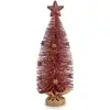 Image de Arbre De Noël Avec Étoile Rose 13 X 41 X 13 Cm