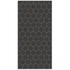 Image de Tapis Vinyle Panorama Mosaïque Hexagones Gris 80x150 cm - Tapis pour Cuisine Bureau et Salon en PVC
