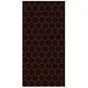 Image de Tapis Vinyle Panorama Mosaïque Hexagones Noir 200x200 cm - Tapis pour Cuisine Bureau et Salon en PVC