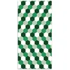 Image de Tapis Vinyle Panorama Mosaïque Hexagones de Ton Vert 80x200 cm - Tapis pour Cuisine Bureau et Salon en PVC