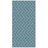 Image de Tapis Vinyle Panorama Mosaïque de Briques Bleues 100x140 cm - Tapis pour Cuisine Bureau et Salon en PVC