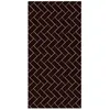 Image de Tapis Vinyle Panorama Mosaïque de Briques Noires 100x140 cm - Tapis pour Cuisine Bureau et Salon en PVC