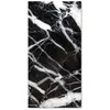 Image de Tapis Vinyle Panorama Marbre Noir 140x200 cm - Tapis pour Cuisine Bureau et Salon en PVC