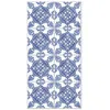 Image de Tapis Vinyle Panorama Carreaux Ciments Cordoue Bleu 40x80 cm - Tapis pour Cuisine Bureau et Salon en PVC