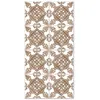 Image de Tapis Vinyle Panorama Carreaux Ciments Cordoue Brun 60x200 cm - Tapis pour Cuisine Bureau et Salon en PVC